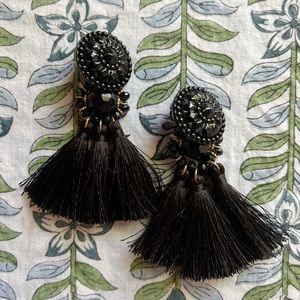 Black Tassel Earrings